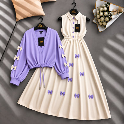 Wine Bow Classic Embellished Maxi