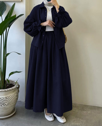 Muslin-Feel Textured Georgette 2-Piece Set – Soft & Breathable