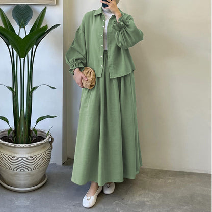 Muslin-Feel Textured Georgette 2-Piece Set – Soft & Breathable