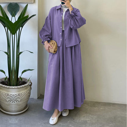 Muslin-Feel Textured Georgette 2-Piece Set – Soft & Breathable