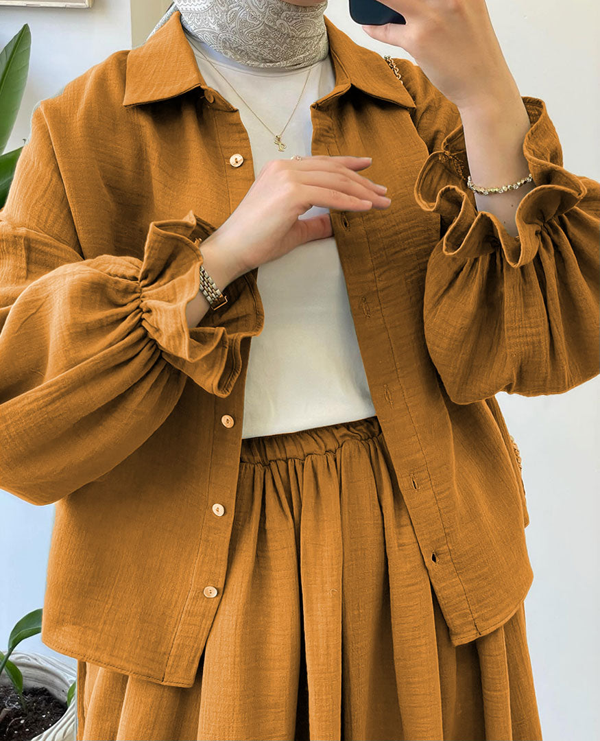 Muslin-Feel Textured Georgette 2-Piece Set – Soft & Breathable