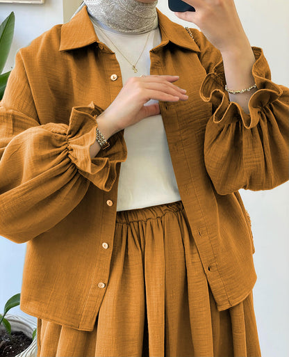 Muslin-Feel Textured Georgette 2-Piece Set – Soft & Breathable