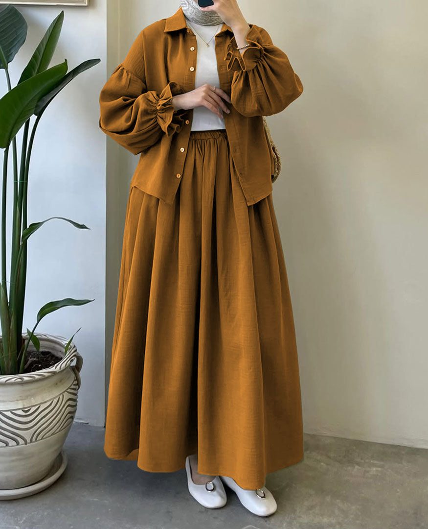 Muslin-Feel Textured Georgette 2-Piece Set – Soft & Breathable