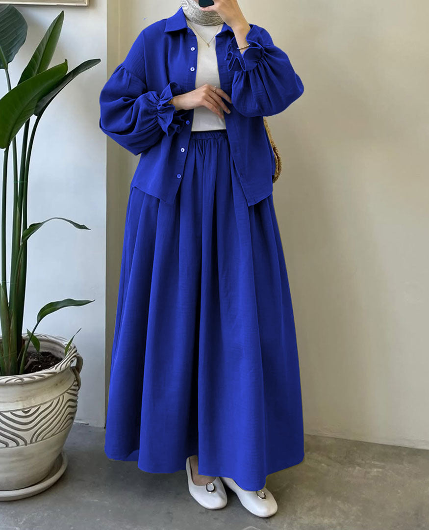 Muslin-Feel Textured Georgette 2-Piece Set – Soft & Breathable