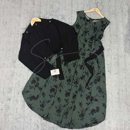 Elegant Georgette Cote Maxi Dress - Premium Fabric