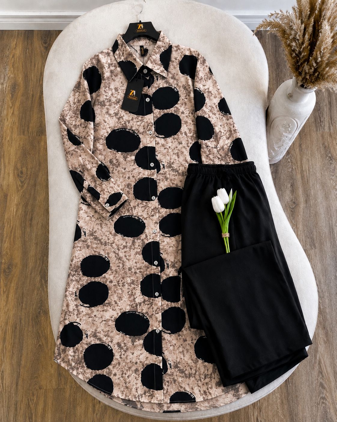Neris Turkish Printed Longline Co-Ord Set