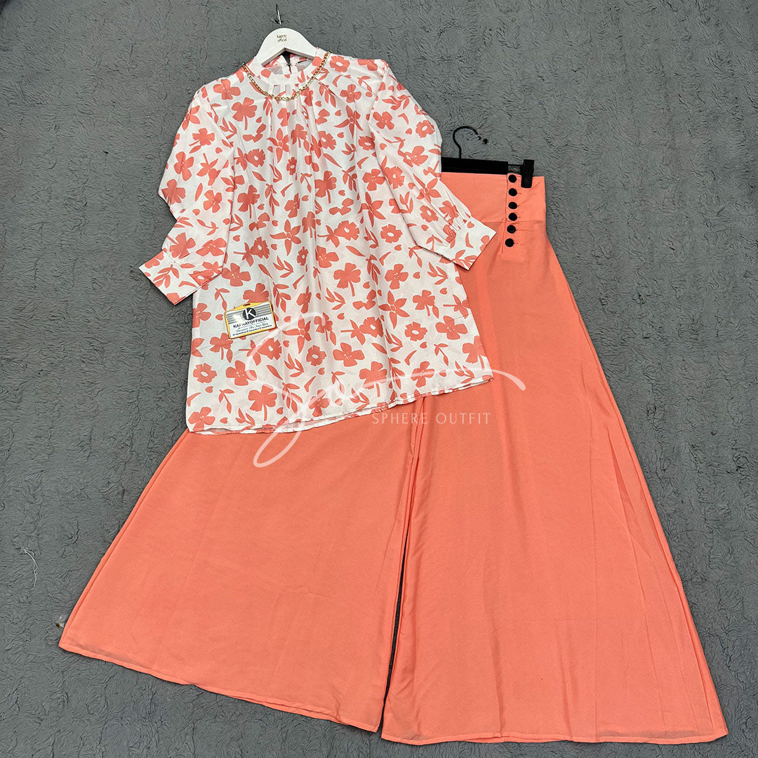 Luxe - Printed Shirt with Palazzo