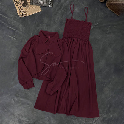Chic Smocked Skirt with Koti - Georgette Set