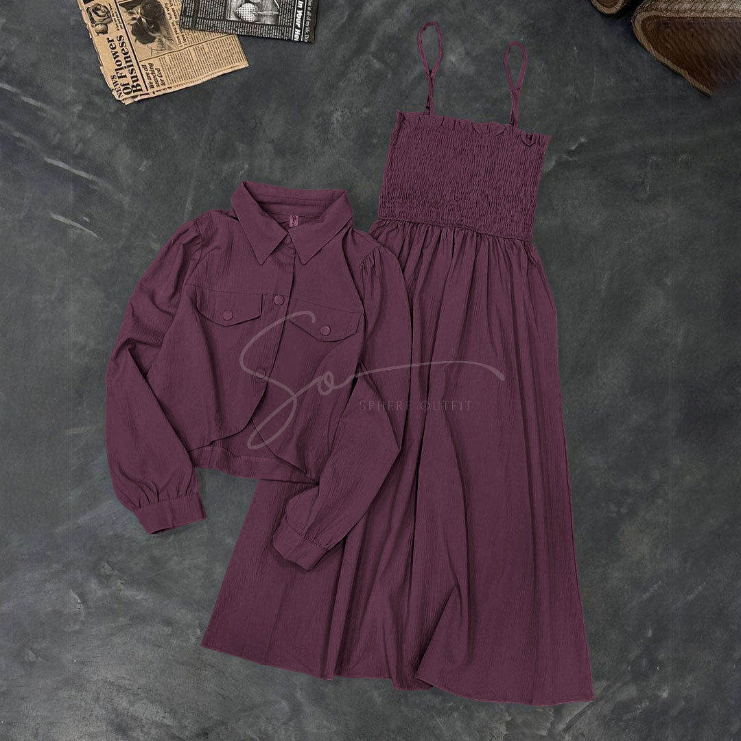 Chic Smocked Skirt with Koti - Georgette Set