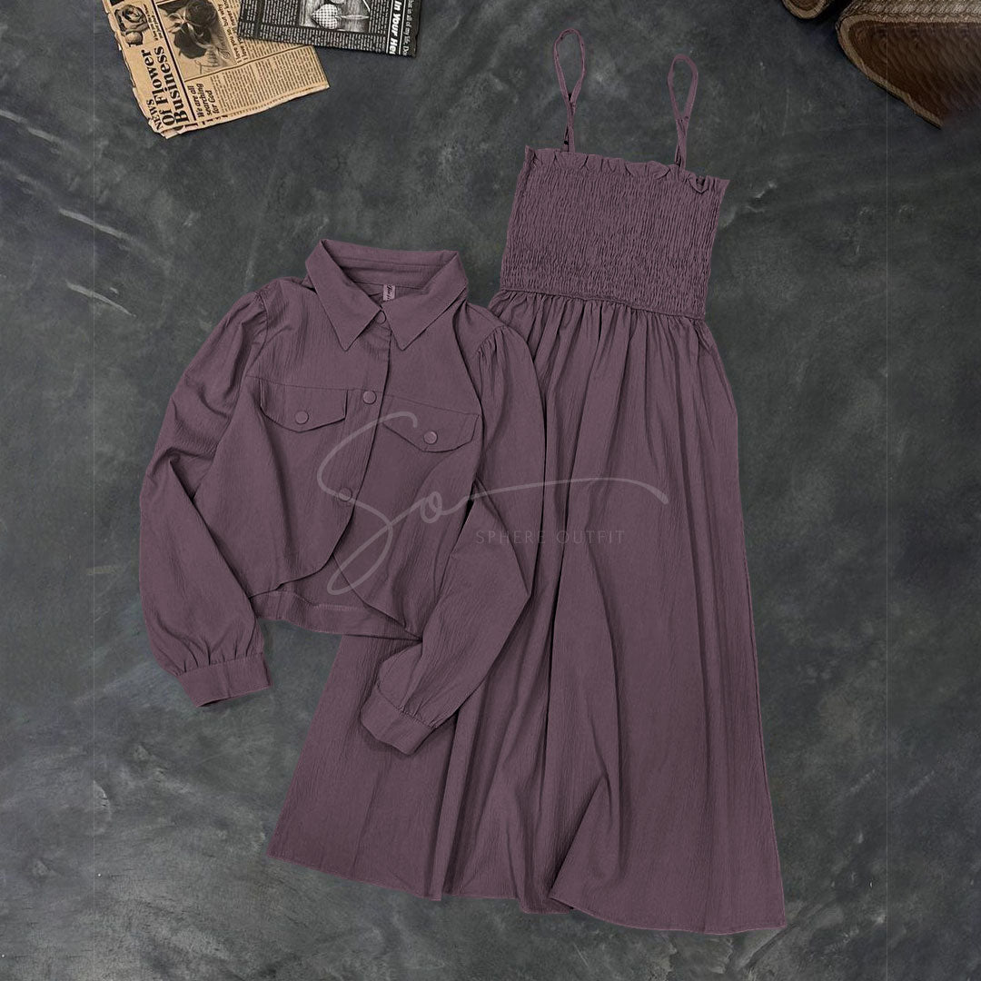 Chic Smocked Skirt with Koti - Georgette Set