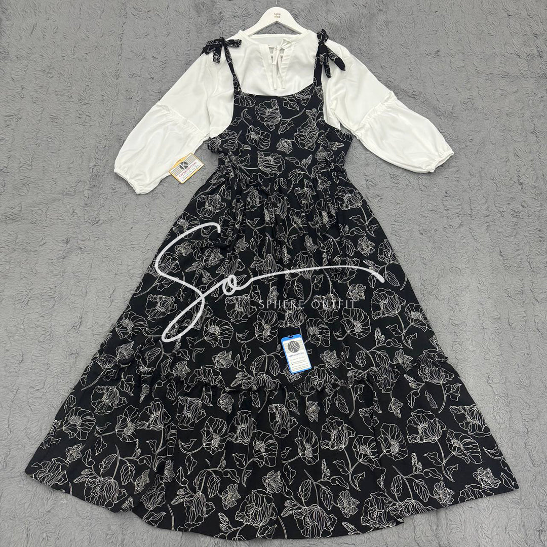 Blossom Grace – Adjustable Floral Dress