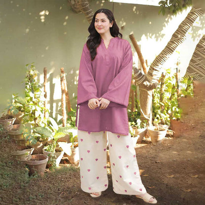 Women’s Pure Cotton Heart Co-Ord Set