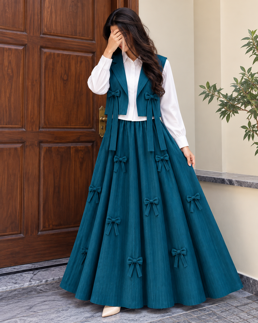 Bow Detail Skirt Set