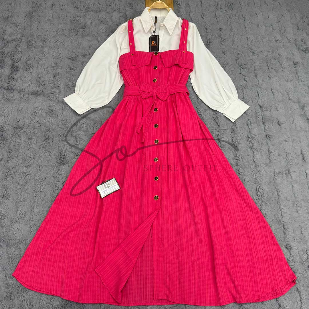 Styling SP-28 separately - white shirt with jeans and pinstriped overall dress with black turtleneck