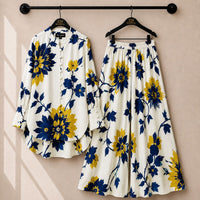 Blue Yellow Floral