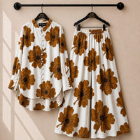 Cream Brown Hibiscus