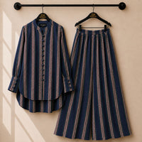 Navy Embroidered