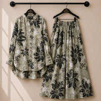 Olive Black Floral