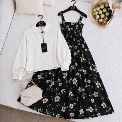Mahal Bloom Jacket Maxi Set