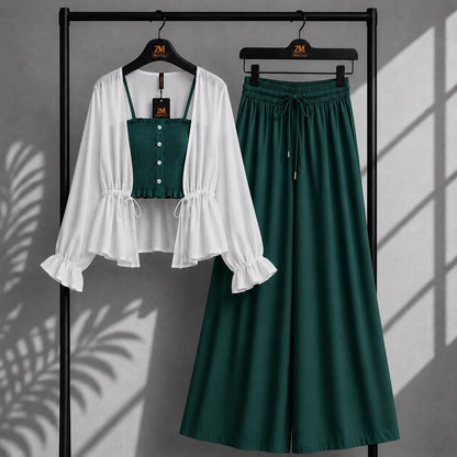 Zümra Sage Shrug 3-Piece