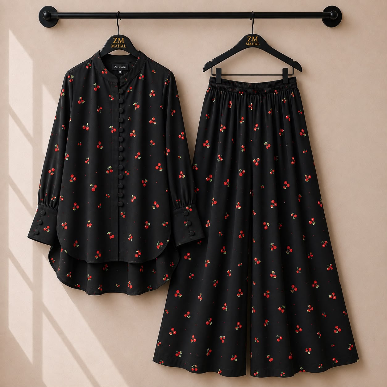 Floral Bloom Shirt and Palazzo Co-Ord Set in Print-03 | SphereOutfit