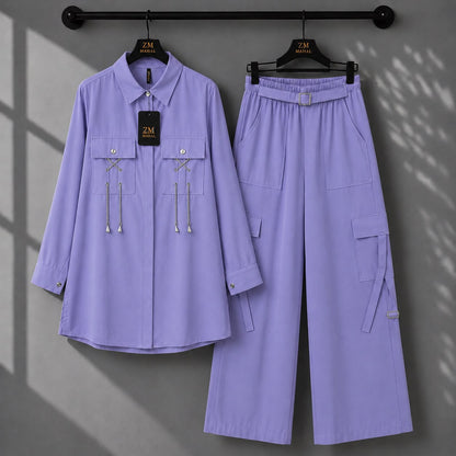 Rivaa Cargo 2-Piece Set – Lavender