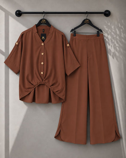 Zümrüt Shirt & Wide-Leg Trouser Co-Ord