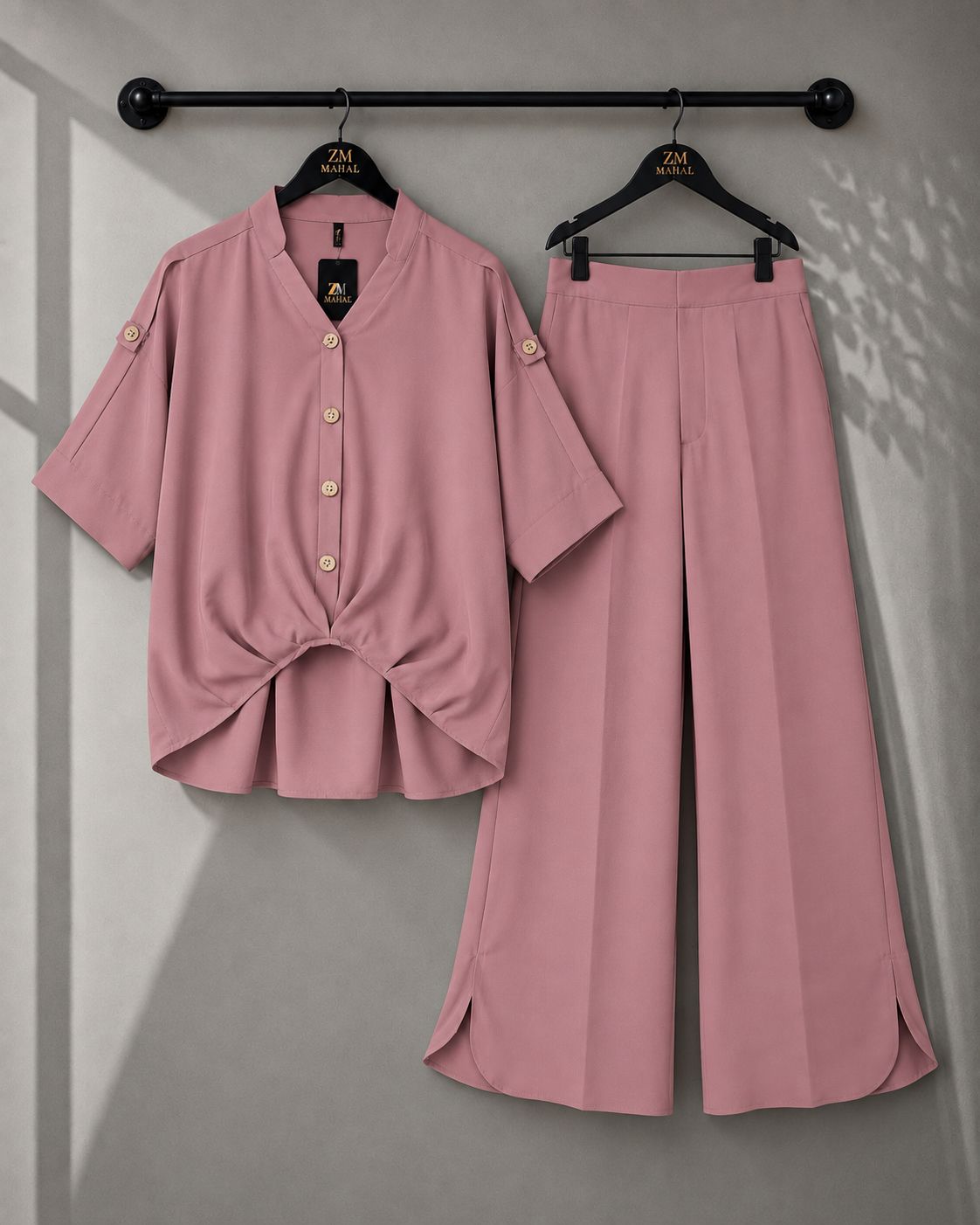 Zümrüt Shirt & Wide-Leg Trouser Co-Ord