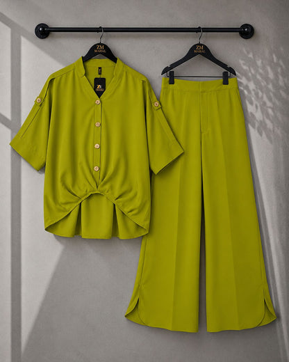 Zümrüt Shirt & Wide-Leg Trouser Co-Ord