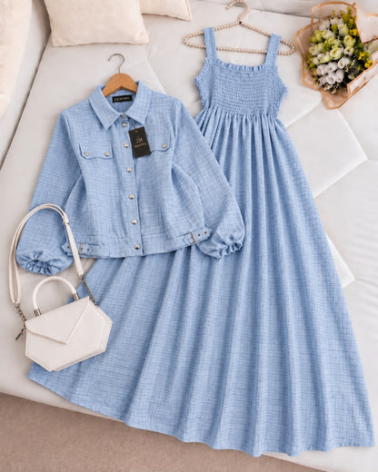 Modest Chic Button Jacket Maxi | ZM-007