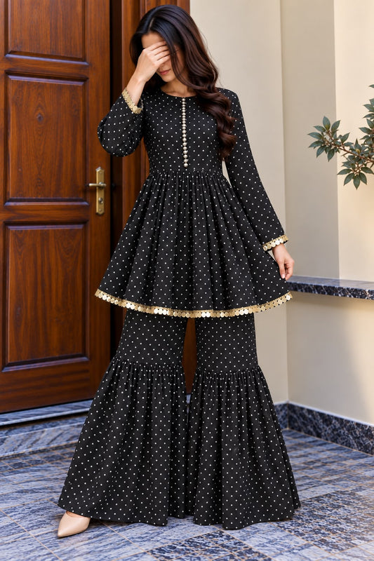 Black & White Polka Dot 2-Piece