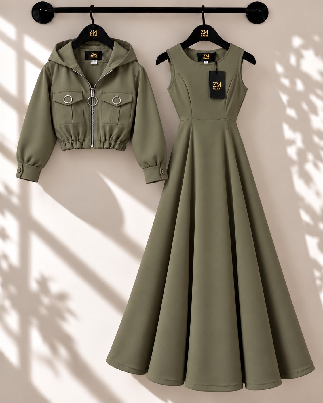 Zelya Turkish Frock & Coat Set