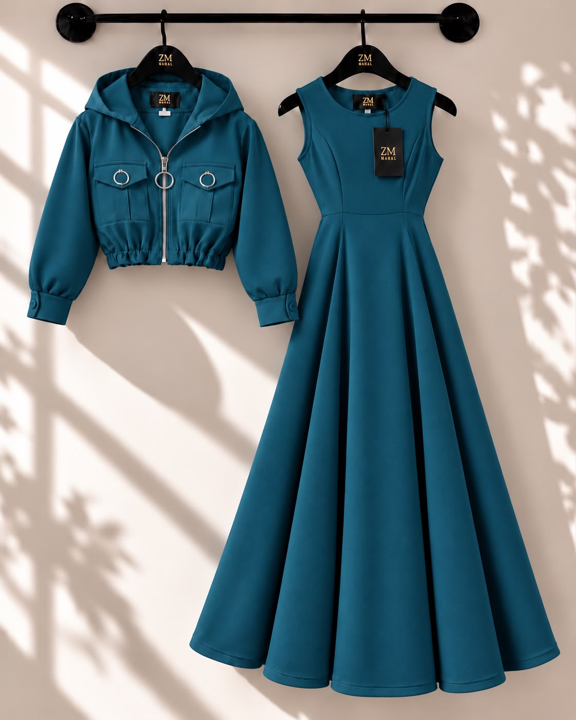Zelya Turkish Frock & Coat Set
