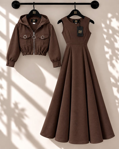 Zelya Turkish Frock & Coat Set
