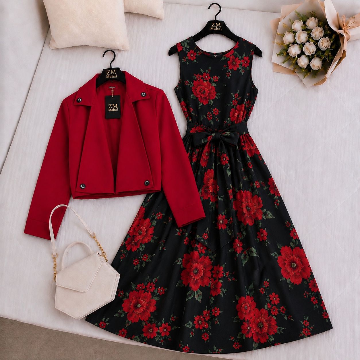 Luxe Bloom Jacket Maxi Set