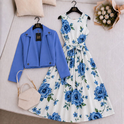 Luxe Bloom Jacket Maxi Set