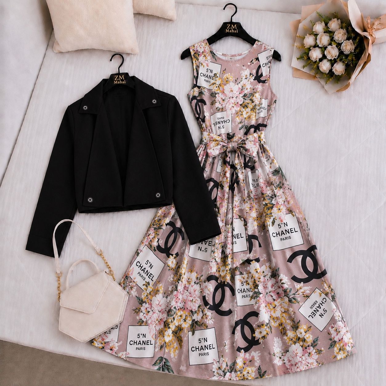 Luxe Bloom Jacket Maxi Set