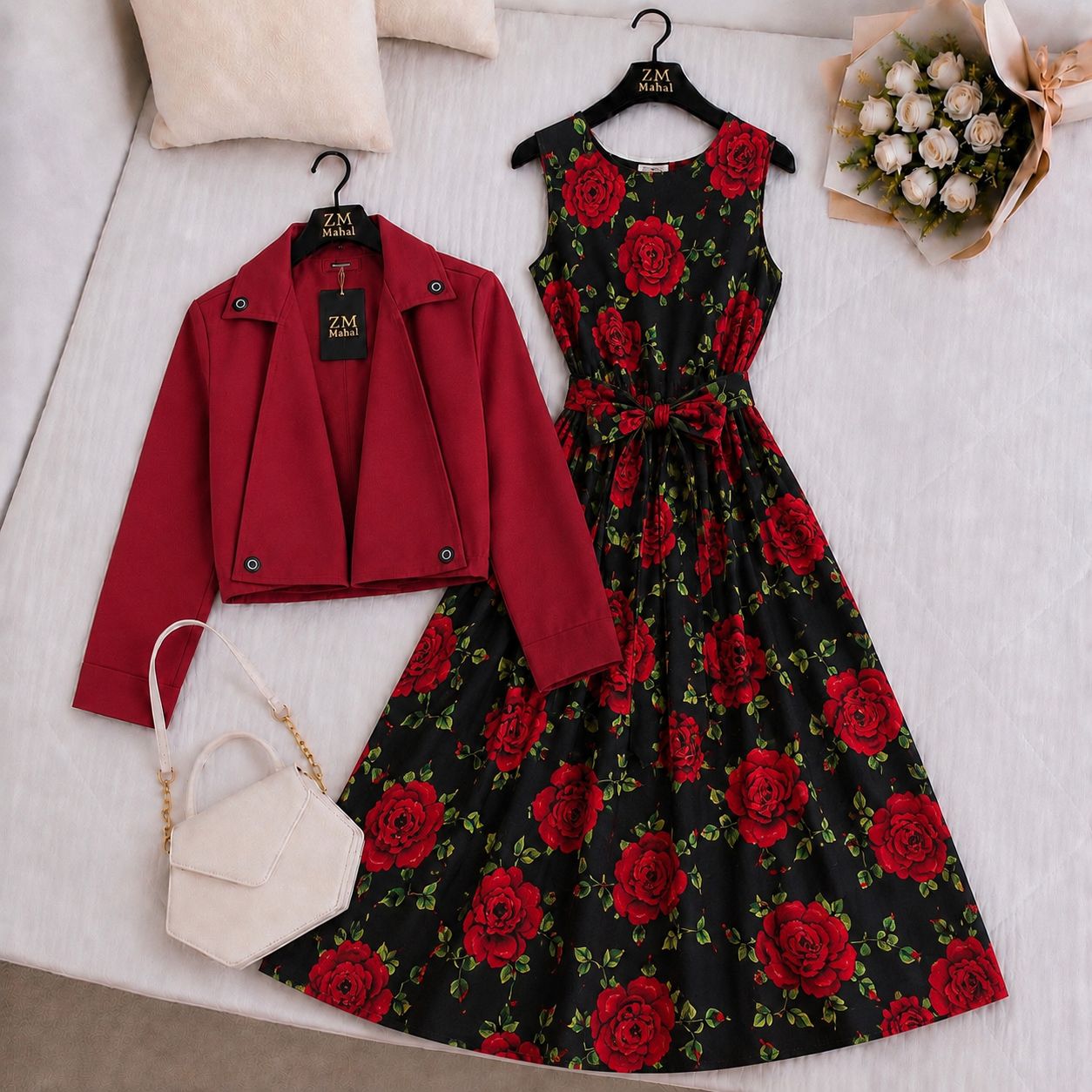 Luxe Bloom Jacket Maxi Set