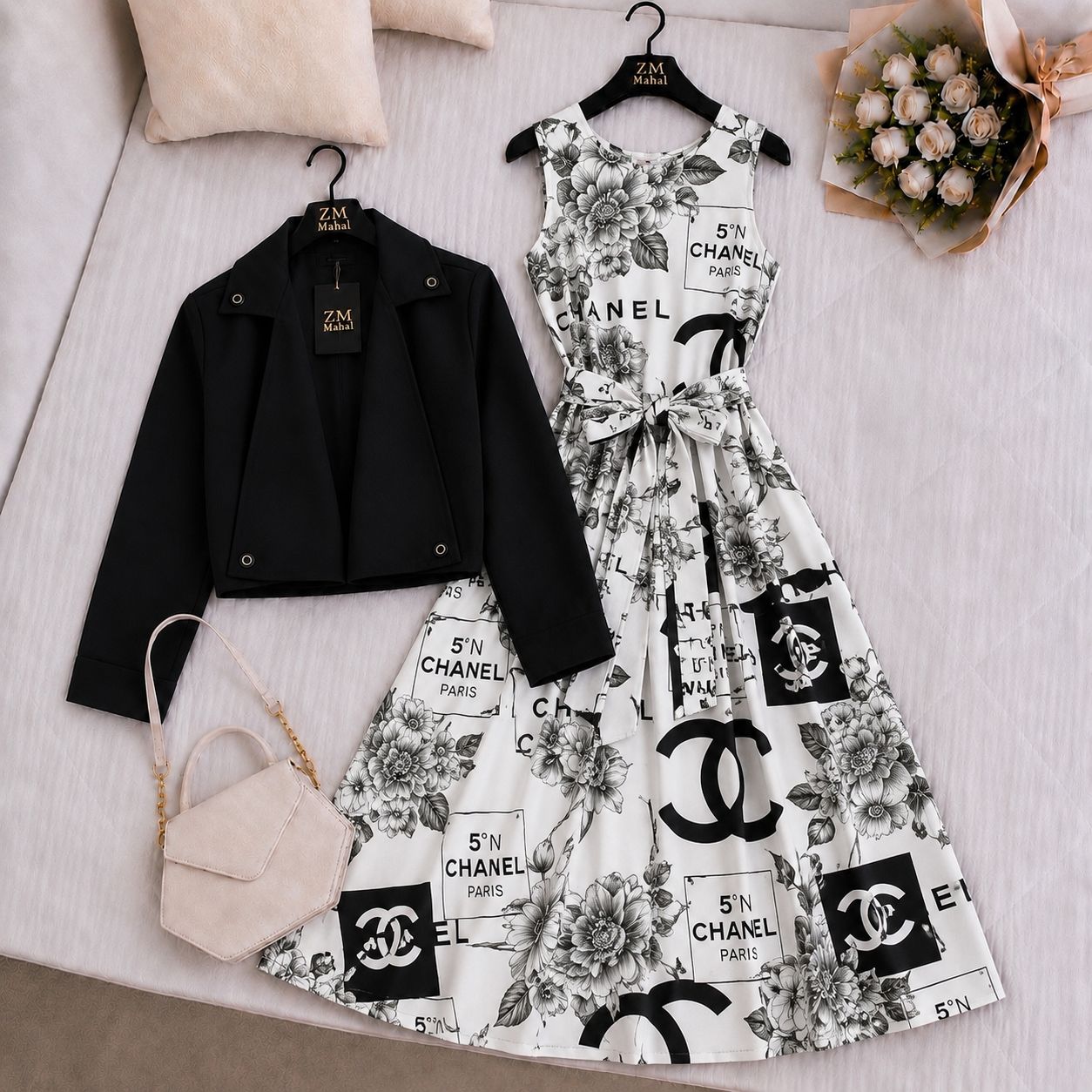 Luxe Bloom Jacket Maxi Set