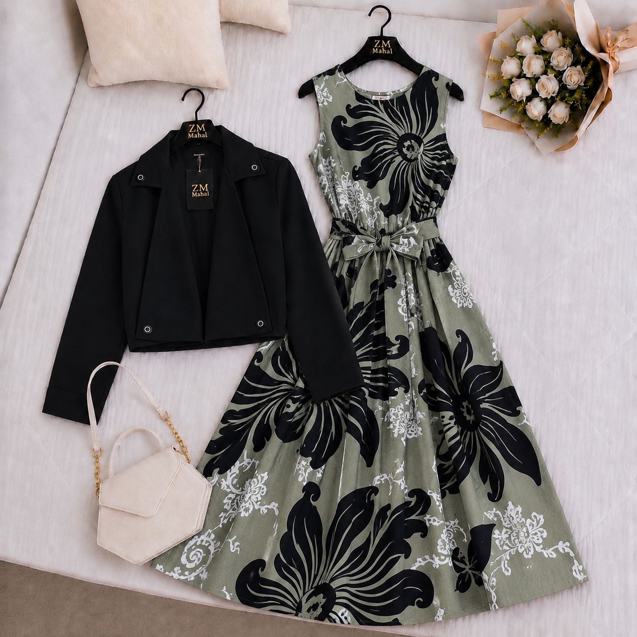 Luxe Bloom Jacket Maxi Set