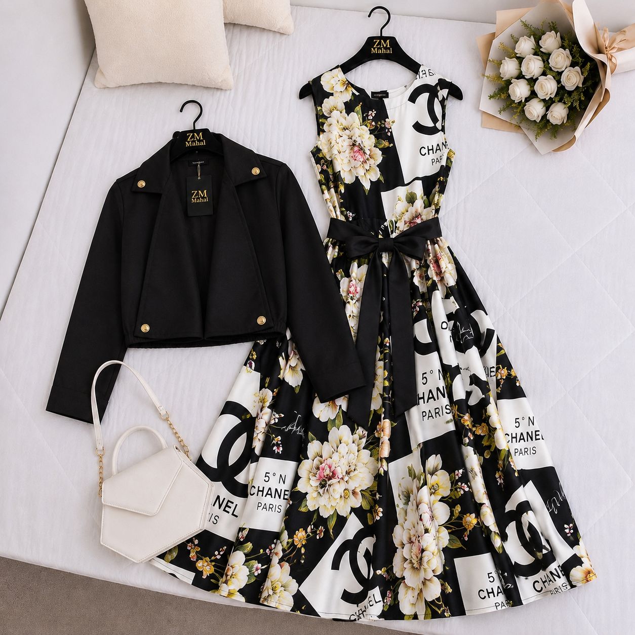 Luxe Bloom Jacket Maxi Set