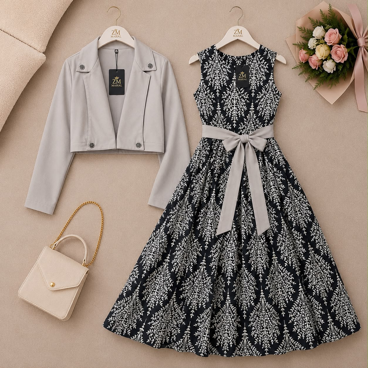 Luxe Bloom Jacket Maxi Set