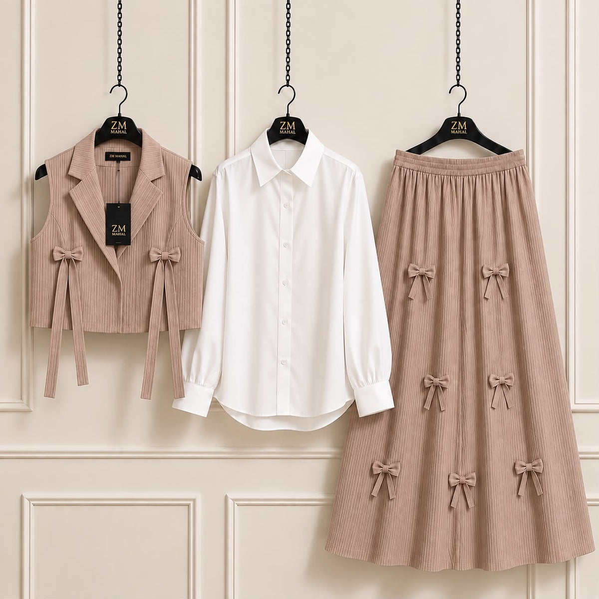 Bow Detail Skirt Set
