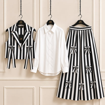 Bow Detail Skirt Set