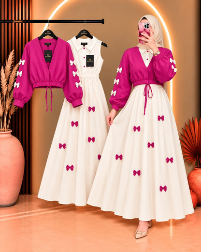 Wine Bow Classic Embellished Maxi