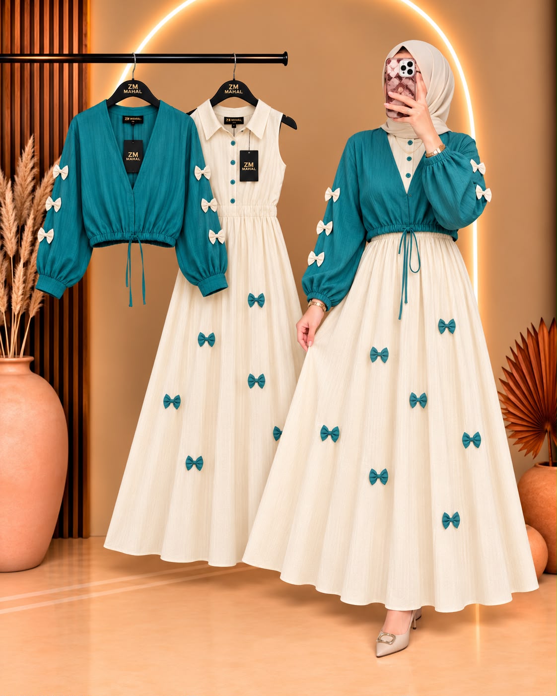 Wine Bow Classic Embellished Maxi