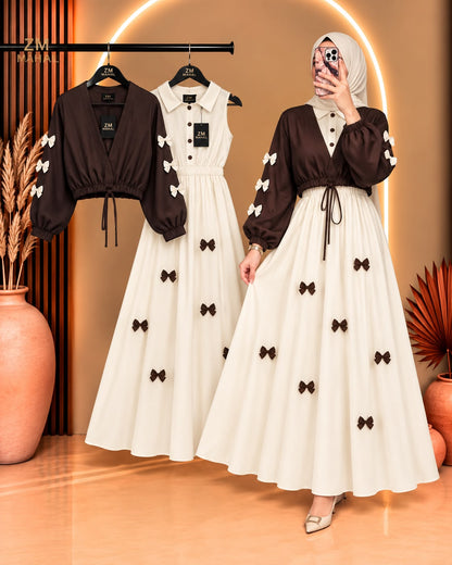 Wine Bow Classic Embellished Maxi