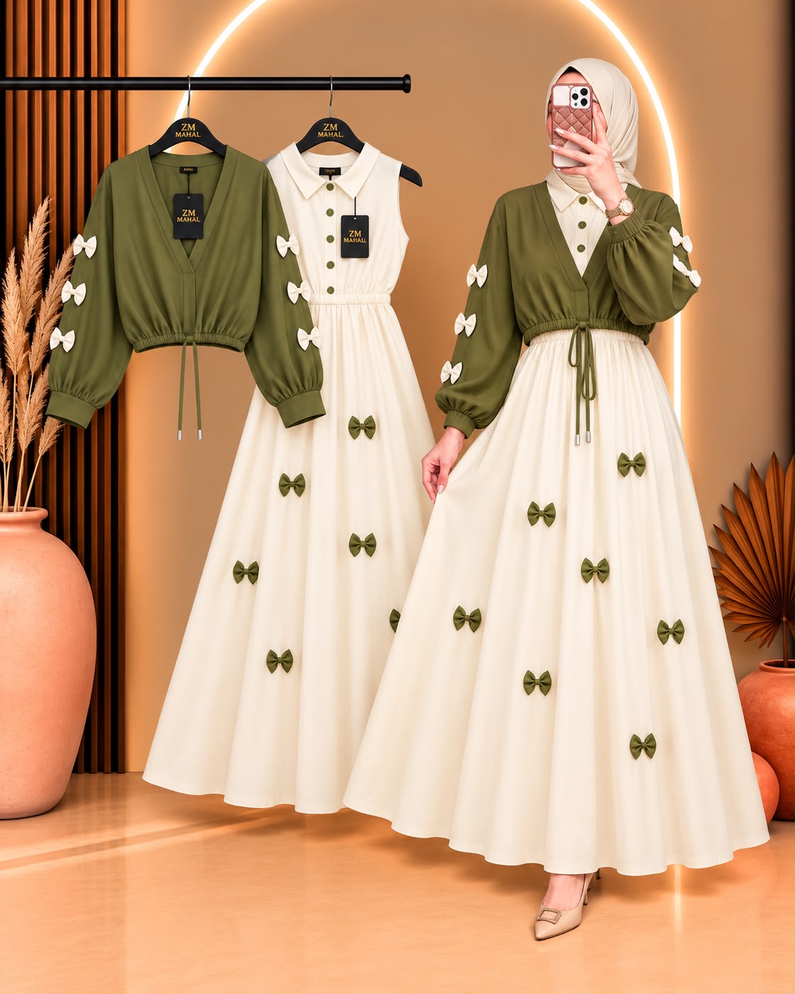 Wine Bow Classic Embellished Maxi