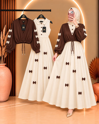 Wine Bow Classic Embellished Maxi
