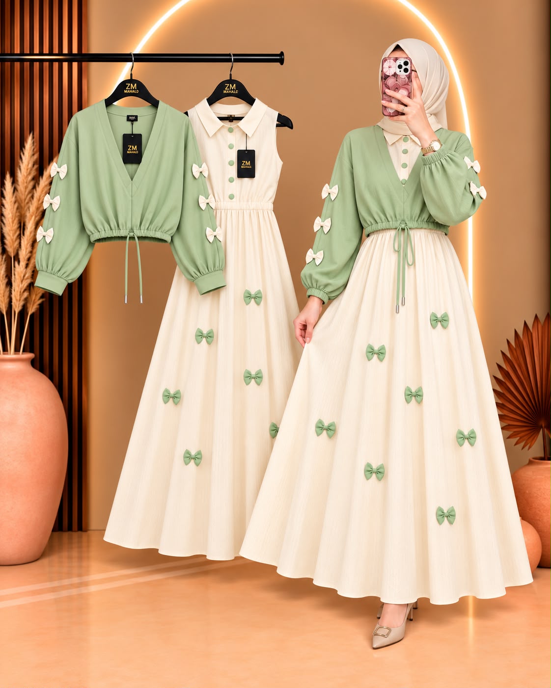 Wine Bow Classic Embellished Maxi